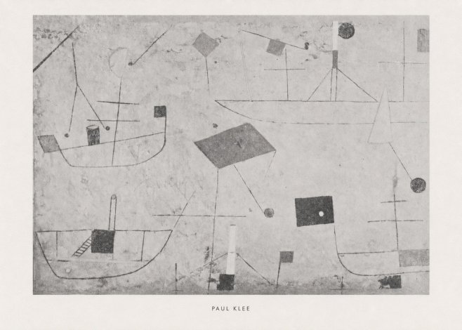 Paul Klee Seascape with Boats No6 - Plakat