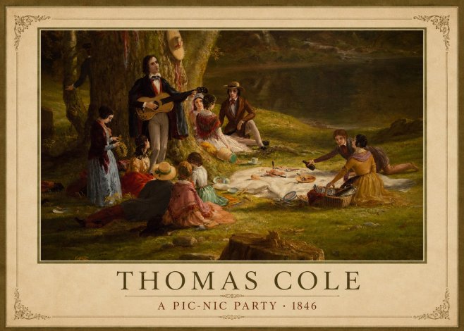 Thomas Cole A Pic-nic Party No3 - Plakat