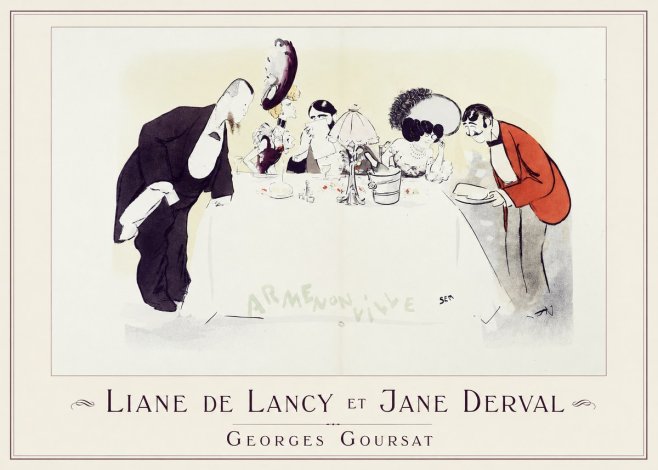 Georges Goursat Liane De Lancy Et Jane Derval No1 - Plakat