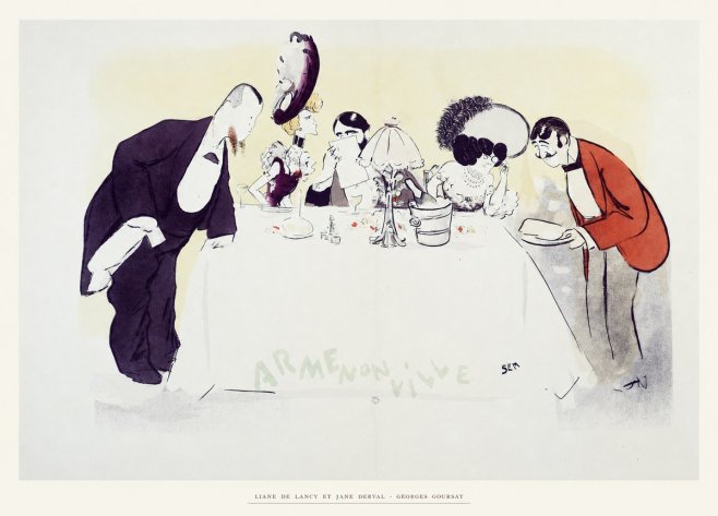 Georges Goursat Liane De Lancy Et Jane Derval No6 - Plakat