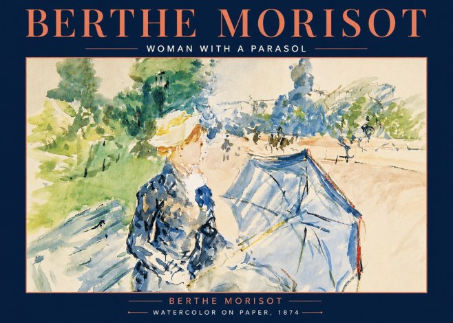 Berthe Morisot Woman with a Parasol No5 - Plakat