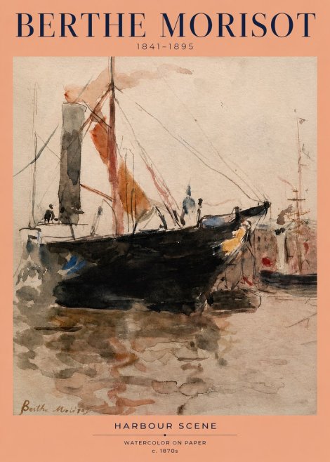 Berthe Morisot Harbour Scene No2 - Plakat