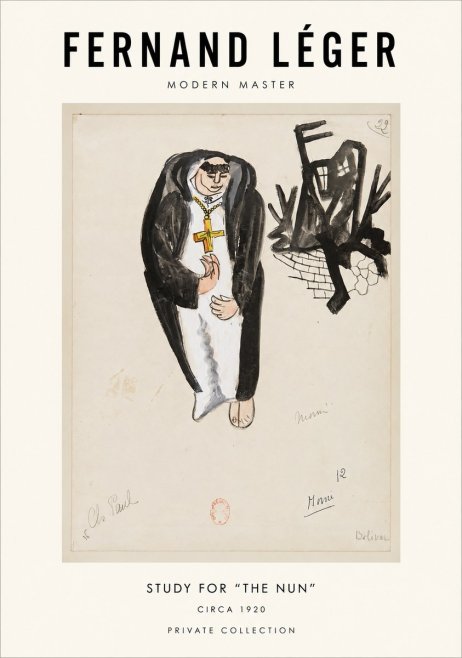 Fernand Léger Study for "the Nun" No1 - Plakat