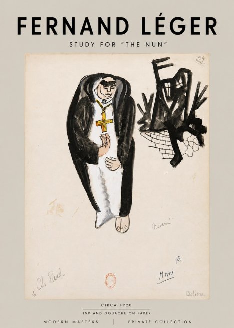 Fernand Léger Study for "the Nun" No4 - Plakat