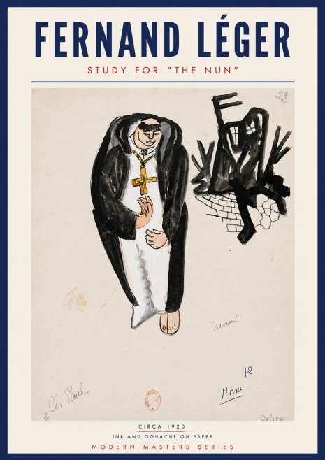 Fernand Léger Study for "the Nun" No6 - Plakat