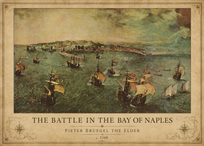Pieter Bruegel The Battle in the Bay of Naples No1 - Plakat