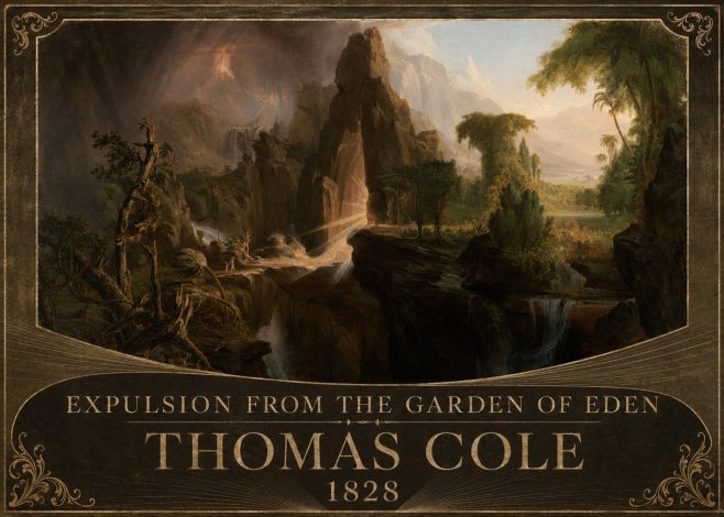 Thomas Cole Expulsion from the Garden of Eden I No3 - Plakat