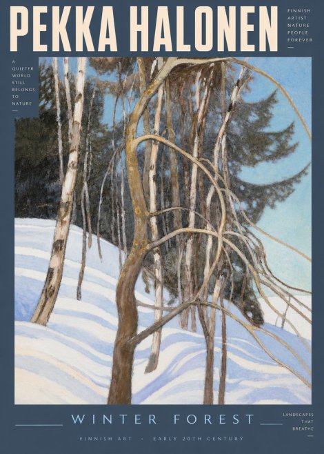 Pekka Halonen Winter Forest III No5 - Plakat