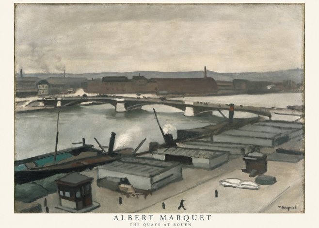 Albert Marquet The Quays at Rouen No6 - Plakat