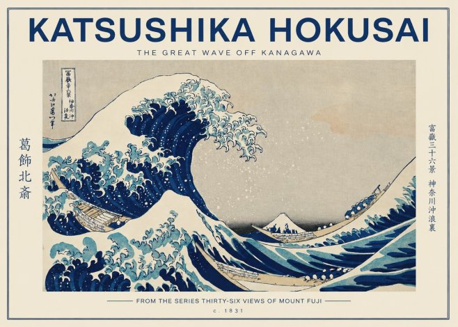 Katsushika Hokusai The Great Wave off Kanagawa I No2 - Plakat