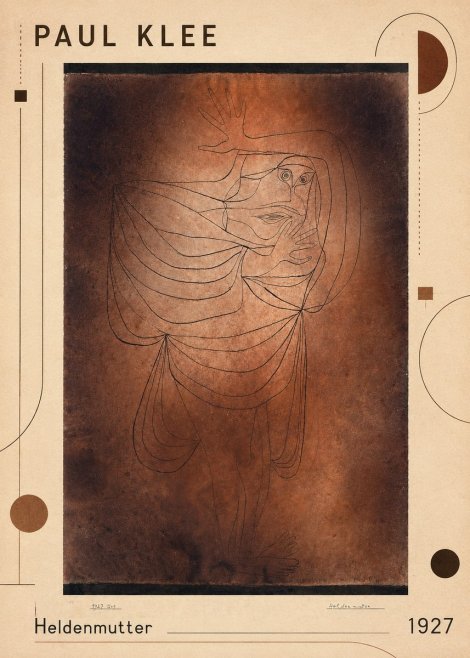 Paul Klee Heldenmutter No1 - Plakat