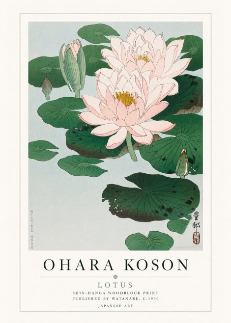 Ohara Koson Lotus I No4 - Plakat