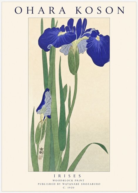 Ohara Koson Irises I No1 - Plakat