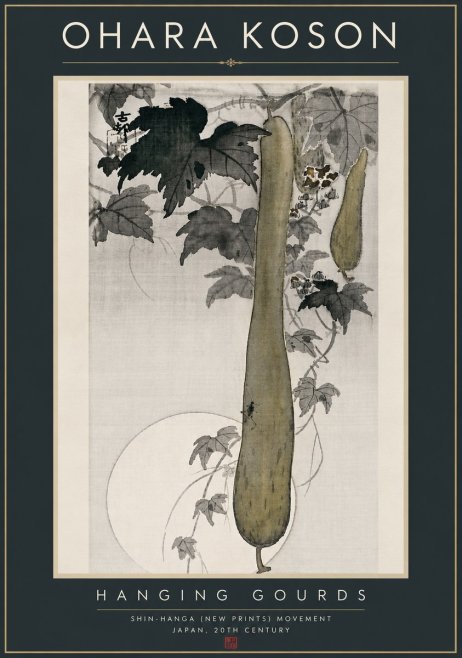 Ohara Koson Hanging Gourds No6 - Plakat