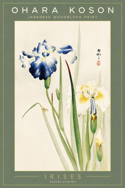 Ohara Koson Irises II No2 - Plakat