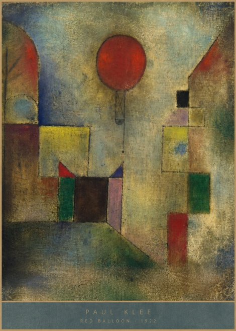 Paul Klee Red Balloon No4 - Plakat