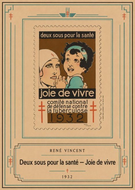 René Vincent Deux Sous Pour La Santé - Joie De Vivre No3 - Plakat