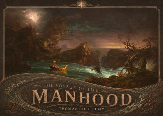 Thomas Cole The Voyage of Life: Manhood I No5 - Plakat
