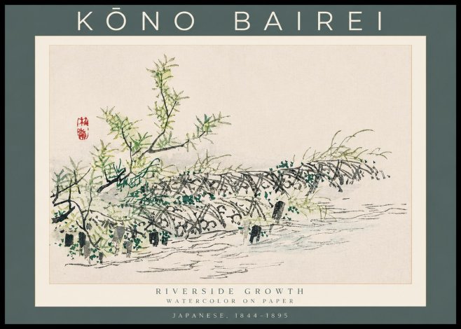 Kōno Bairei Riverside Growth No3 - Plakat