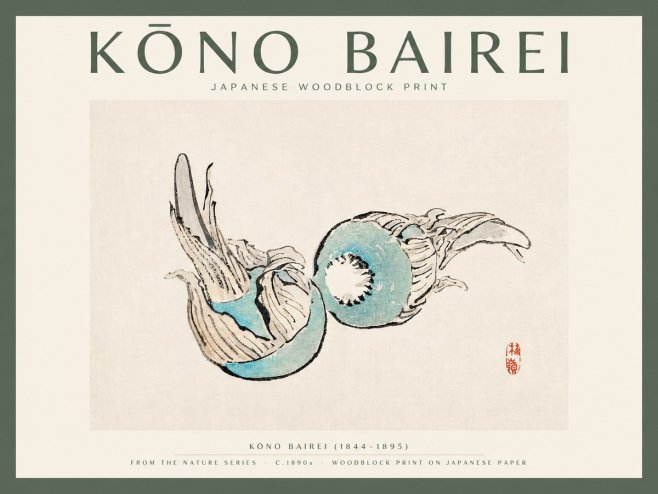 Kōno Bairei Abstract Botanical Forms No2 - Plakat