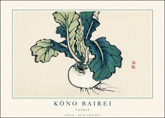 Kōno Bairei Turnip No1 - Plakat