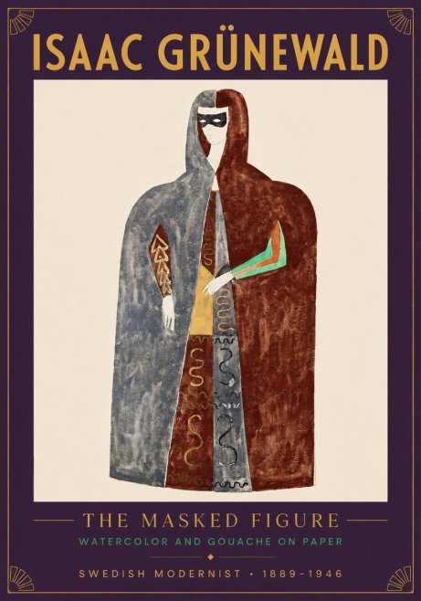 Isaac Grünewald The Masked Figure No3 - Plakat