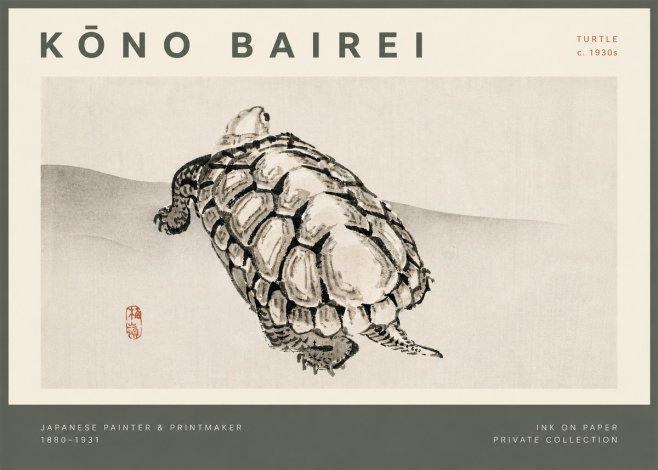 Kōno Bairei Turtle No2 - Plakat