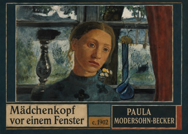 Paula Modersohn-Becker Mädchenkopf Vor Einem Fenster No3 - Plakat