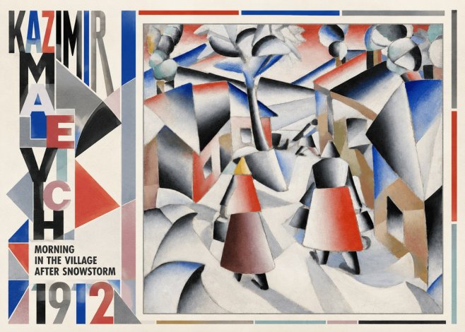 Kazimir Malevich Morning in the Village After Snowstorm No6 - Plakat