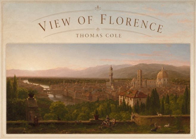 Thomas Cole View of Florence No5 - Plakat