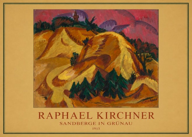 Raphael Kirchner Sandberge in Grünau No3 - Plakat