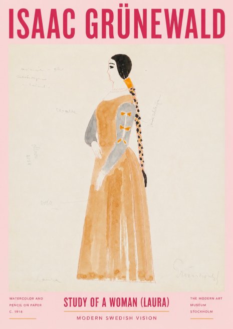 Isaac Grünewald Study of a Woman (Laura) No2 - Plakat