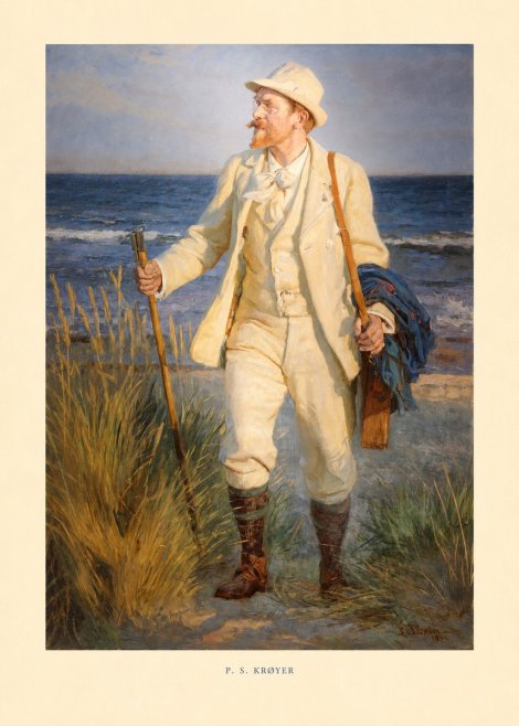 P.S. Krøyer Self-portrait by the Beach No6 - Plakat