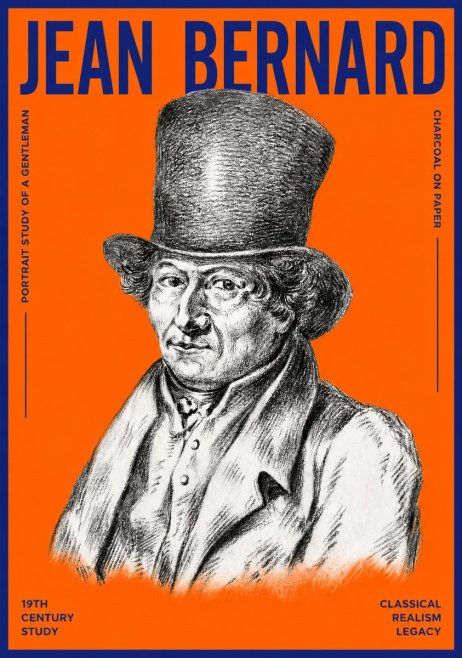 Jean Bernard Portrait Study of a Gentleman No2 - Plakat