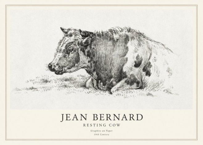 Jean Bernard Resting Cow I No1 - Plakat
