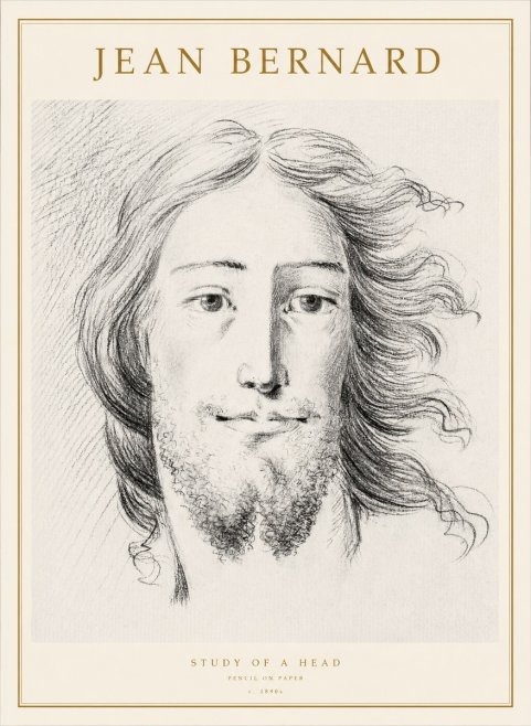 Jean Bernard Study of a Head No1 - Plakat