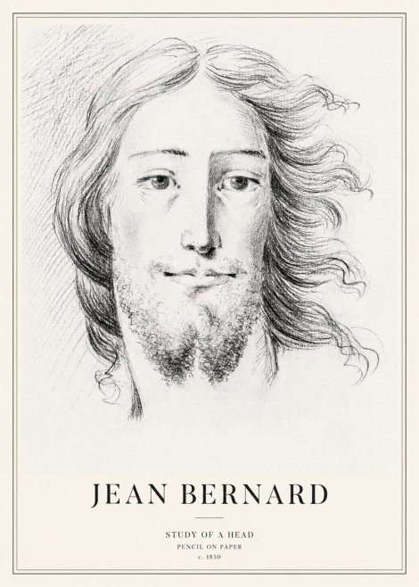 Jean Bernard Study of a Head No3 - Plakat