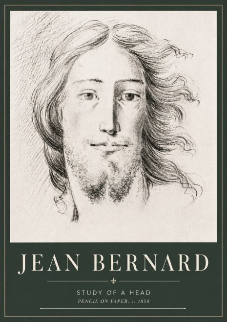 Jean Bernard Study of a Head No6 - Plakat