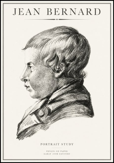 Jean Bernard Portrait Study I No1 - Plakat