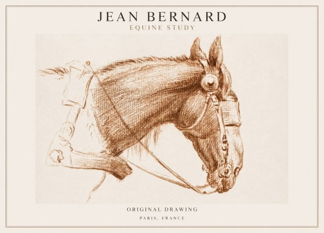 Jean Bernard Equine Study No1 - Plakat