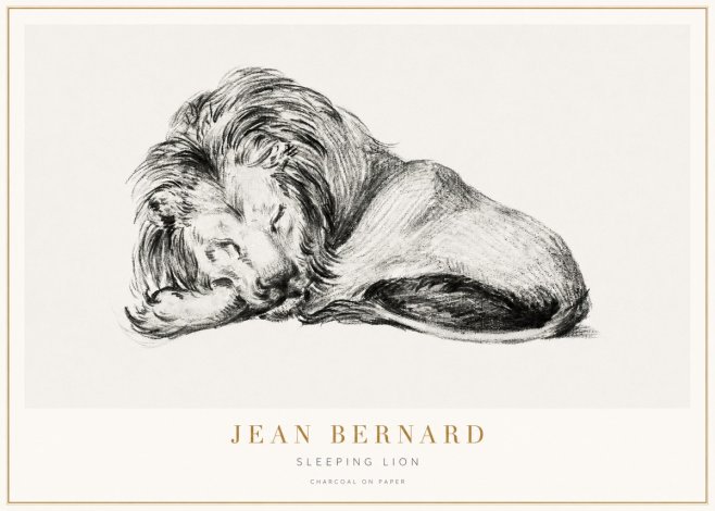 Jean Bernard Sleeping Lion No3 - Plakat