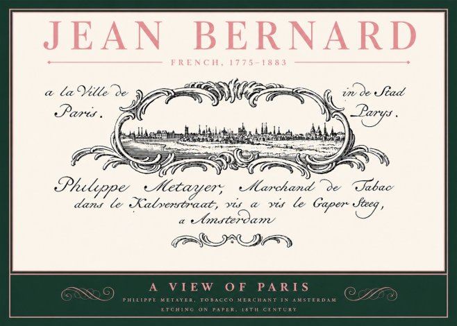 Jean Bernard A View of Paris No4 - Plakat