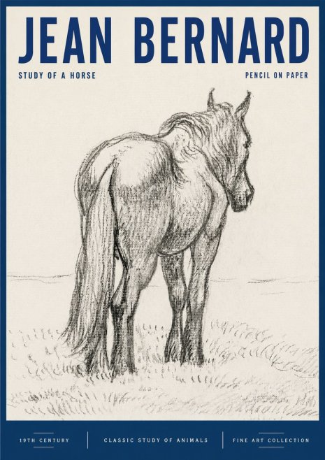 Jean Bernard Study of a Horse II No6 - Plakat