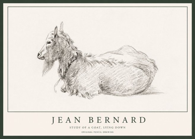 Jean Bernard Study of a Goat I No6 - Plakat