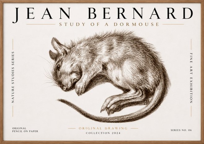 Jean Bernard Study of a Dormouse No6 - Plakat