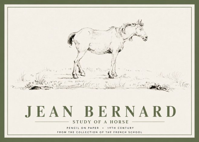 Jean Bernard Study of a Horse IV No5 - Plakat