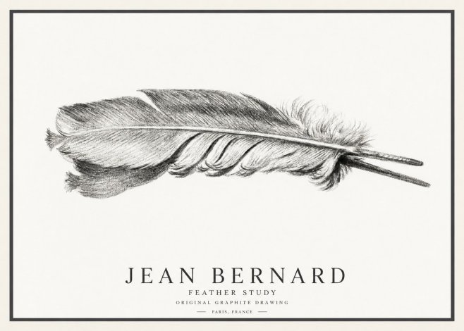 Jean Bernard Feather No4 - Plakat