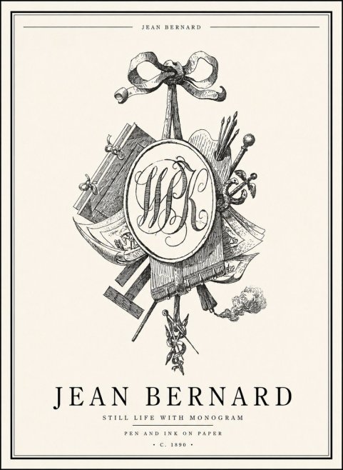 Jean Bernard Still Life with Monogram No1 - Plakat