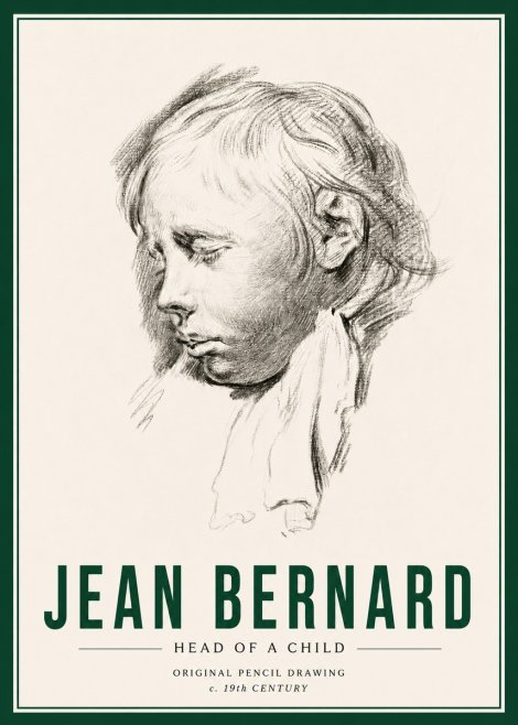 Jean Bernard Head of a Child No4 - Plakat