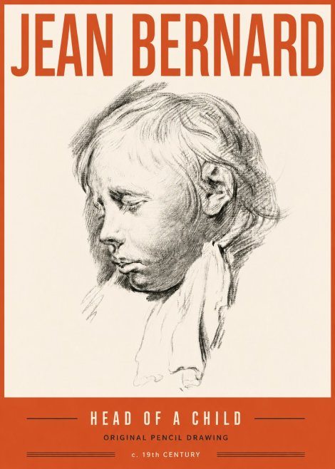 Jean Bernard Head of a Child No6 - Plakat